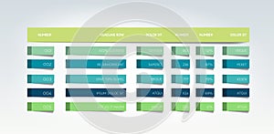 Table, schedule, tab, planner, infographic design template.