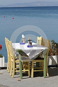 Table by the sea