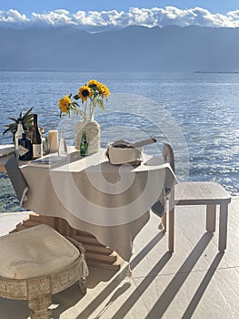 Table by the sea