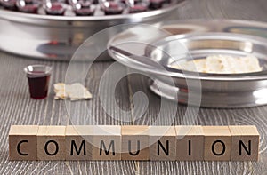Mesa colocar comunidad o cena cristiano un recuerdo de muerte 