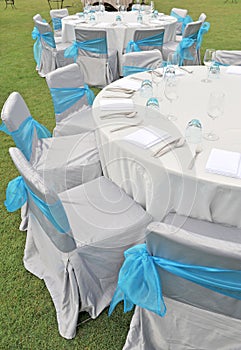 Table set for an event party