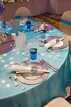 Table set for event party