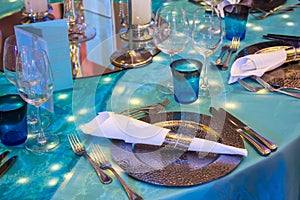 Table set for event party