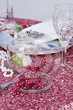 Table set for an event party or wedding