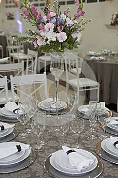 Table set for party photo