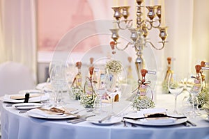 Table setting for an event party