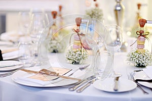 Table setting for an event party