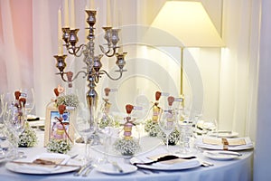 Table setting for an event party