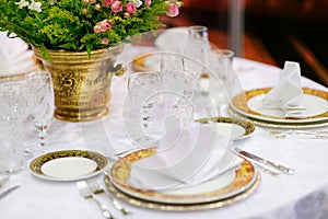 Table setting for an event party