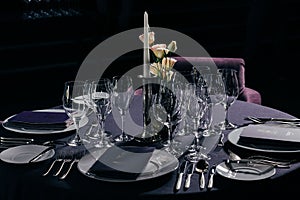 Table setting for a lovey dinner/ table setting/ table setting