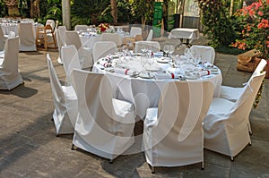 Table setting and luxury catering