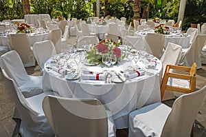 Table setting and luxury catering