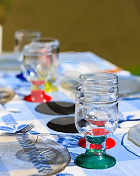 Table setting outside