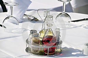 Table Setting in a restaurant