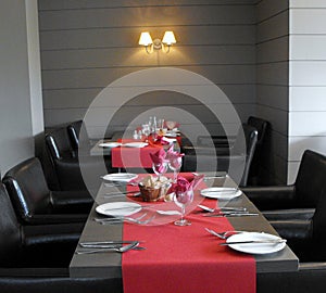 A table setting at restaurant.
