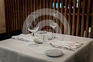 Table Setting with Wine Glasses