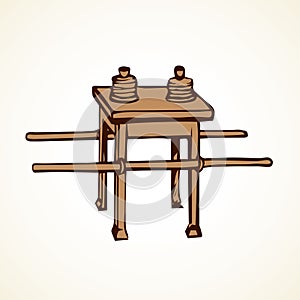 Table of showbread. Vector drawing