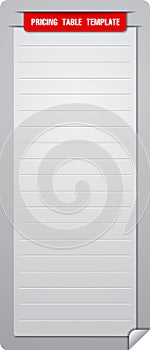 Table template design