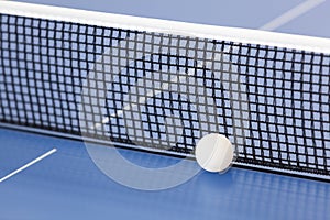 Table tennis ball and net. Ping pong. Sport concept.