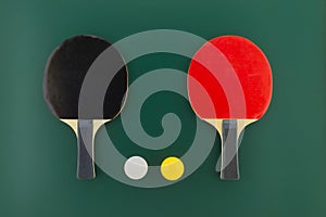 Table tennis equipment, racks and balls