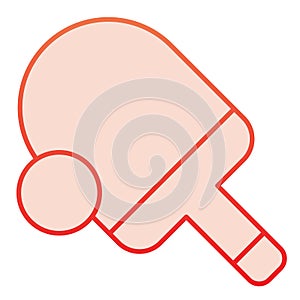 Table tennis flat icon. Ping pong red icons in trendy flat style. Tennis racket and ball gradient style design, designed