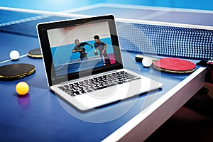 Table Tennis Ping-Pong Friends Sport Concept