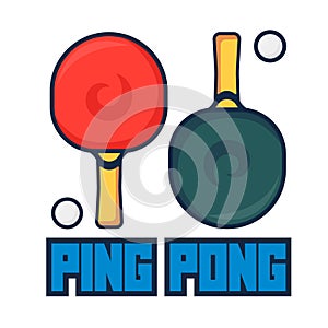 Table tennis, ping pong label, logo, badges and design elements. Sport logotype templateping.Table tennis tournament.