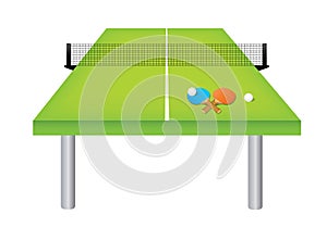 Table tennis table and equipment