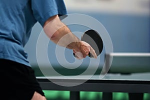 Table tennis waiting for the ball