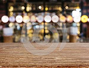 Table Top wooden Counter Blur Bar Beer pub background