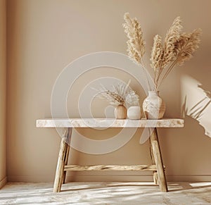 Table With Vases and Vase on Top