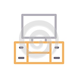 Table vector color line icon