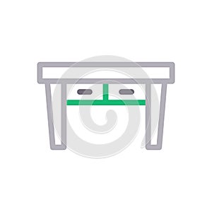 Table vector color line icon