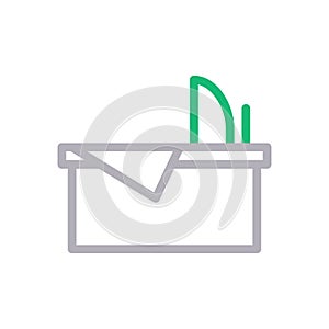 Table vector color line icon