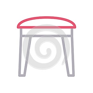Table vector color line icon