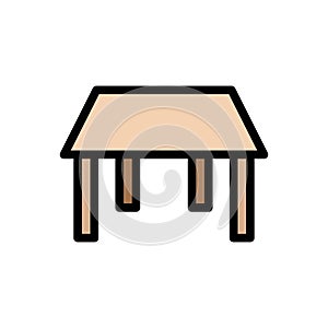 Table vector color line icon