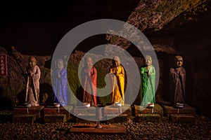 Tableaux of hell, at Hanibe caves, Japan photo