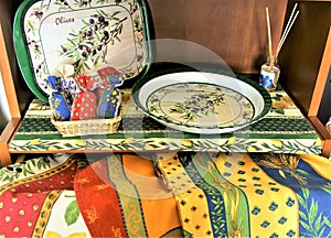 Tablecloths and traditional Provencal items