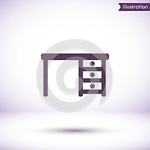 Tableicon vector icon , lorem ipsum Flat design