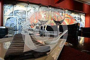 Tables in Asian Restaurant