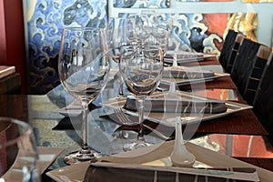 Tables in Asian Restaurant