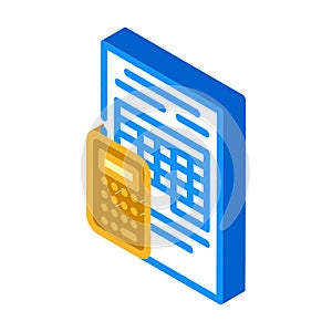 tables business manager isometric icon vector illustration