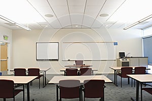 Tables And Chairs In Seminar Room