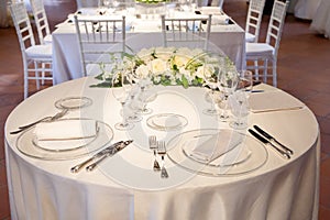 Wedding reception tables