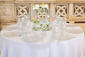 Wedding reception tables