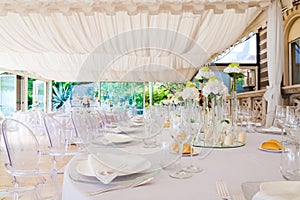 Wedding reception tables