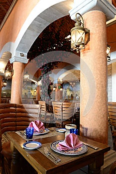 Tables in Mexican Restaurant