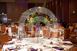 Tables at wedding reception