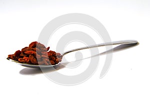 Tablespoon of dried goji berries