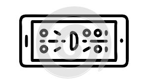 Tablet with Abstract Digital Code, Programming Interface, vector design Generative AI